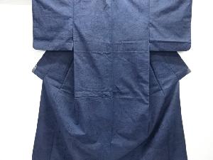 地紙に抽象花模様織り出し本真綿結城紬着物